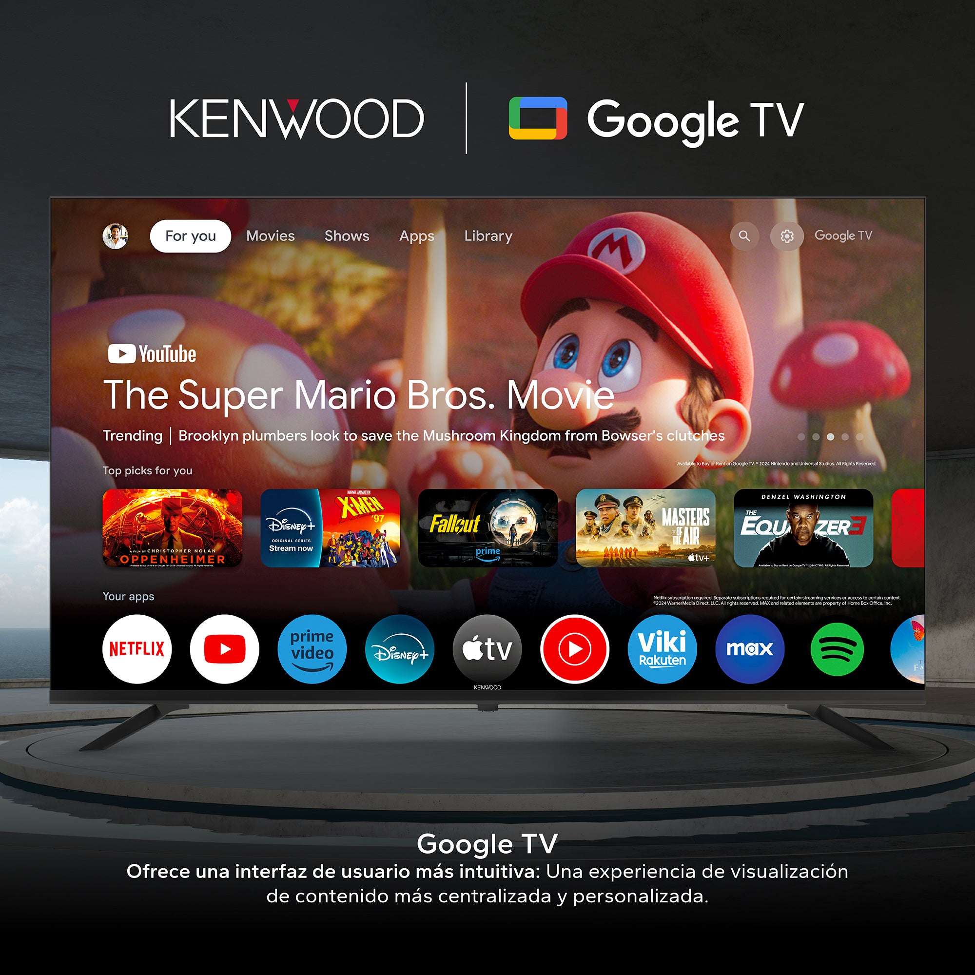 Televisor Kenwood de 50" 4K Google TV