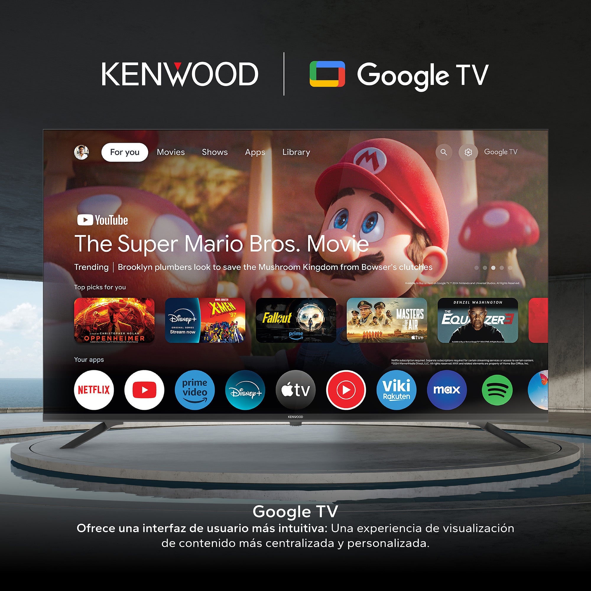 Televisor Kenwood de 70" 4K Google TV