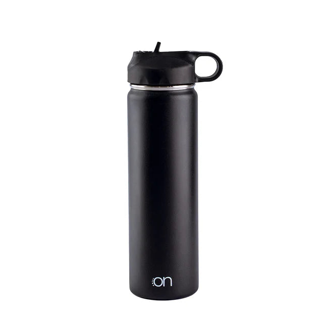 Termo 650ml Chill On Tapa Bombilla Boca Ancha Negro