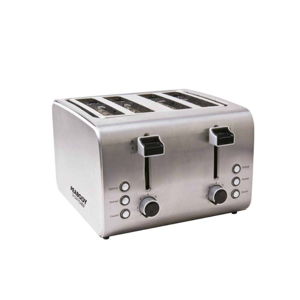 Tostadora de 4 Espacios Peabody de 1800W Inox