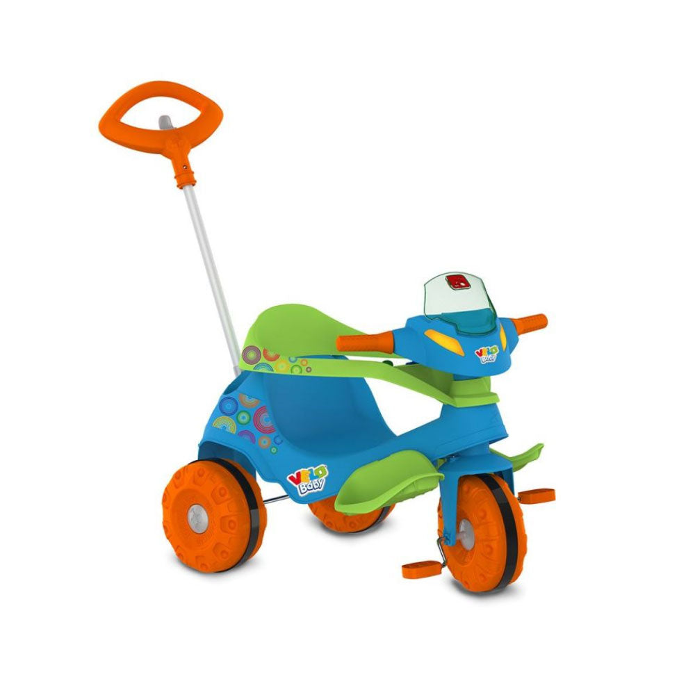 Triciclo Velobaby Bandeirante Paseo y Pedal G2 Color Azul