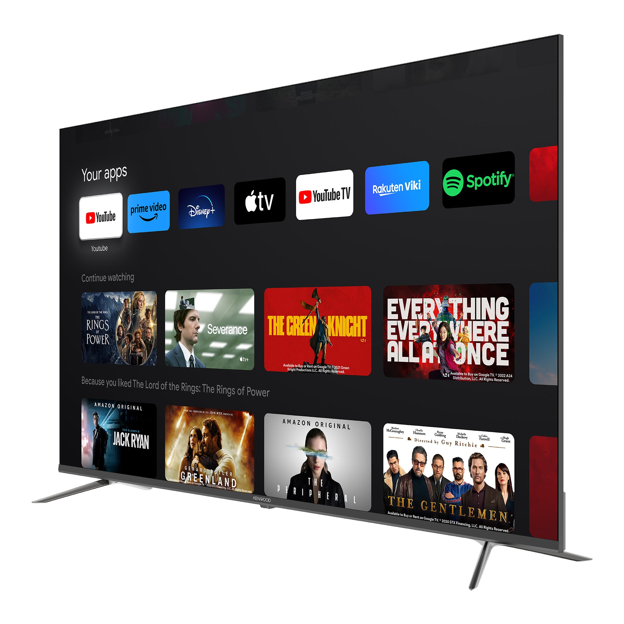 Televisor Kenwood de 65" 4K Google TV