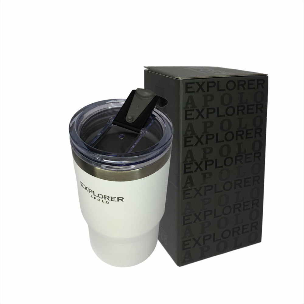 Vaso con tapa Cafetero 414ml Explorer Apolo Blanco