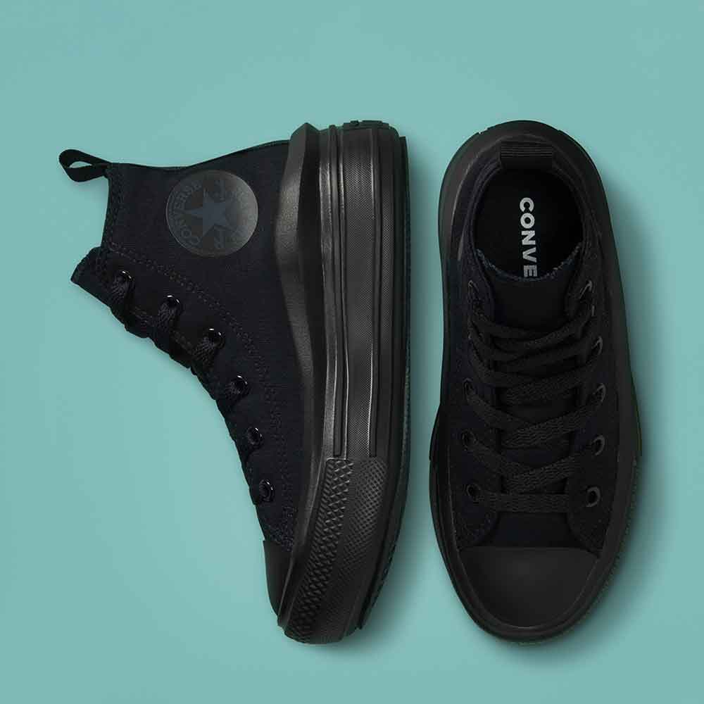 Zapatilla Converse Color Negro Con Plataforma