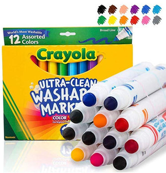 Caja de 12 Marcadores Crayola Lavables Trazo Grueso