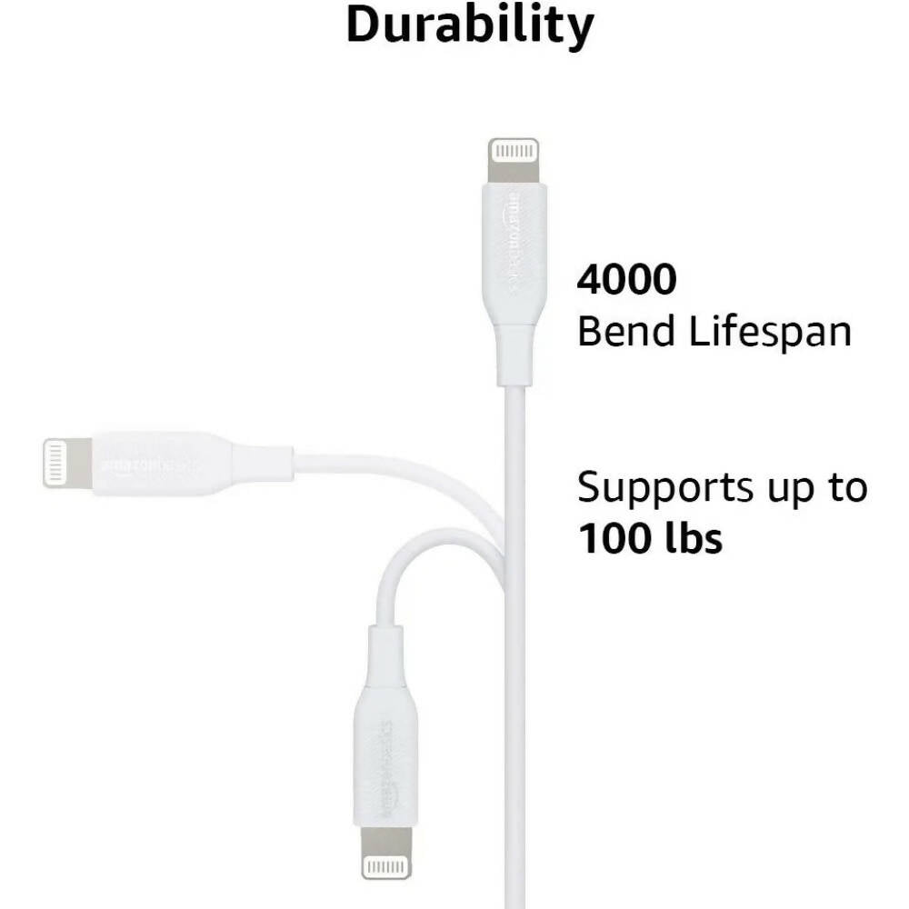 Cable USB-C a Lightning 1.8m, Certificado Mfi, Soporta Carga Rápida - Amazon L6LMF945-CS-R