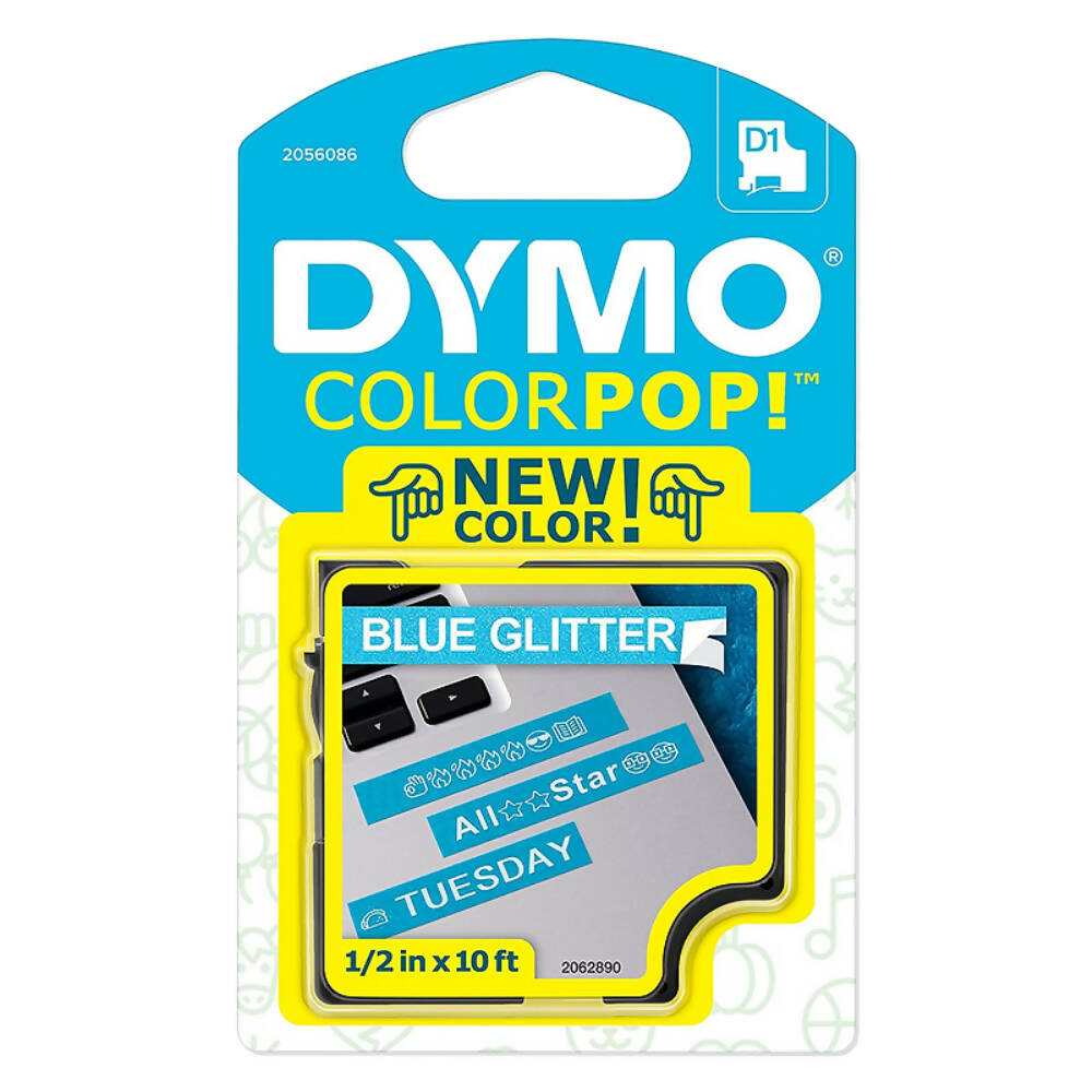 Cinta Dymo D1 Labelmanager Color Pop Blanco sobre Celeste 12mm x 3m Codigo 2056086