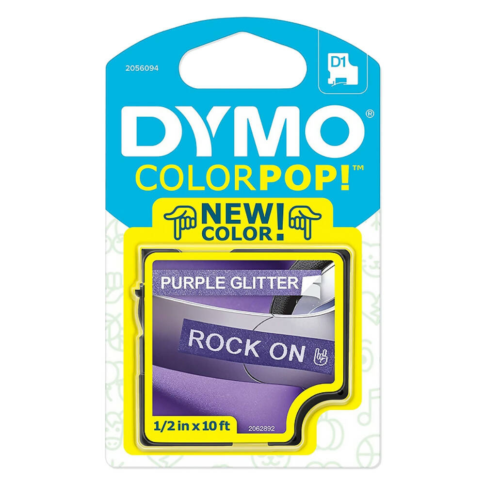 Cinta Dymo D1 Labelmanager Color Pop Blanco sobre Violeta 12mm x 3m Codigo 2056094