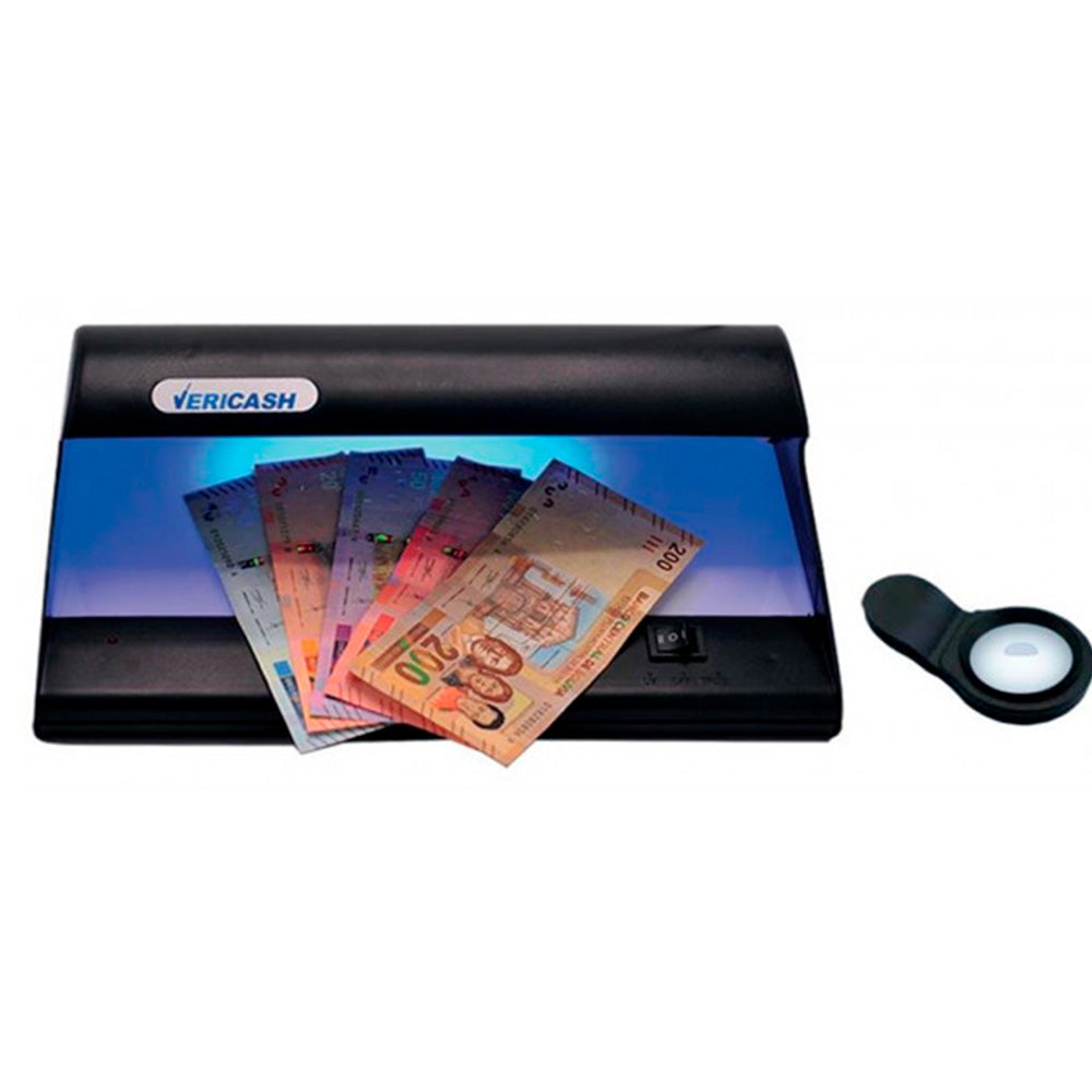 Detector de Billetes Vericash Con UV/WM Y Lupa Empotrable