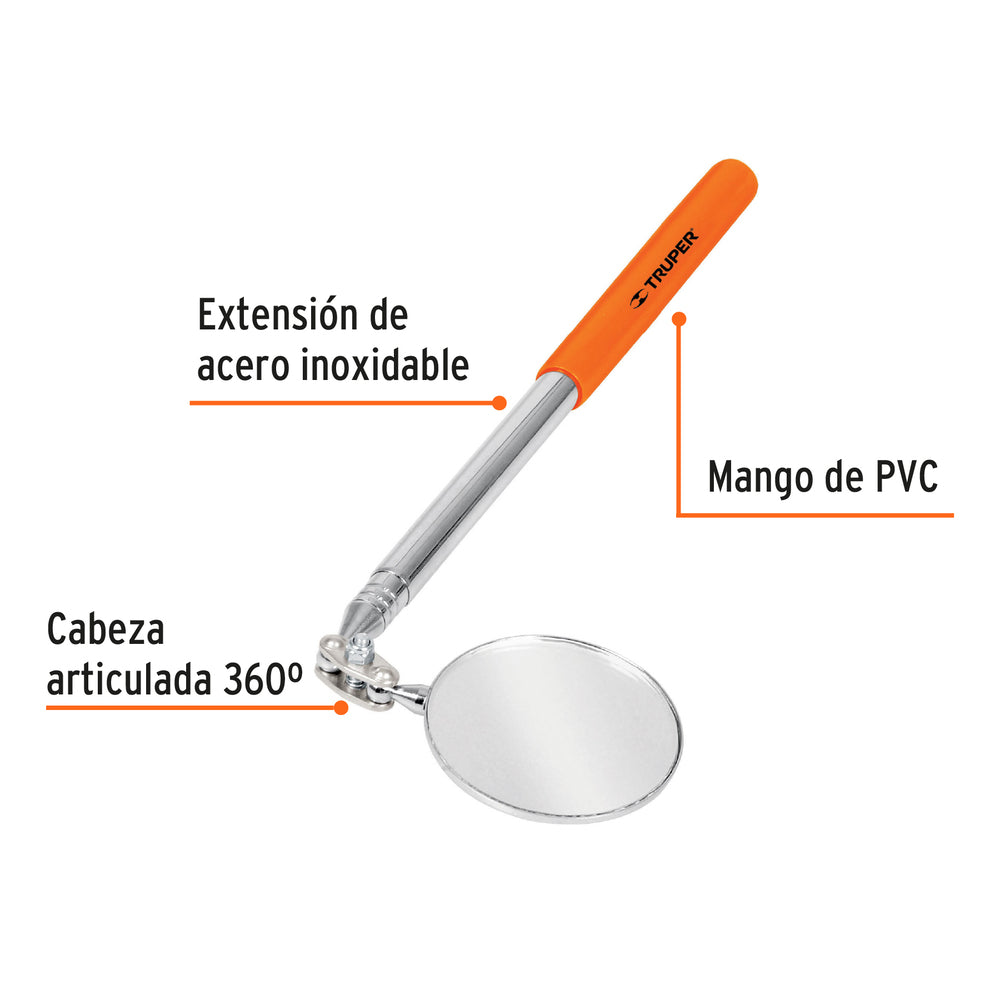 Espejo Circular Telescópico de Inspección Truper de 5 cm