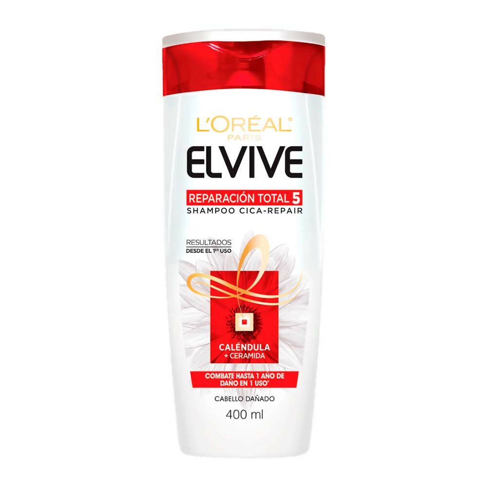 Shampoo L'Oreal Elvive Reparación Total 5 Blanco
