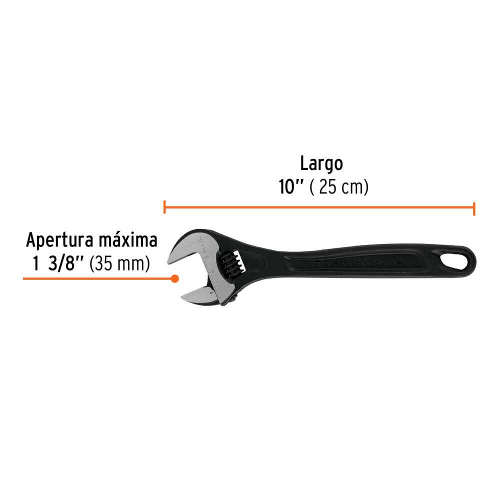 Llave Crescent Truper Expert Pavonada de 10