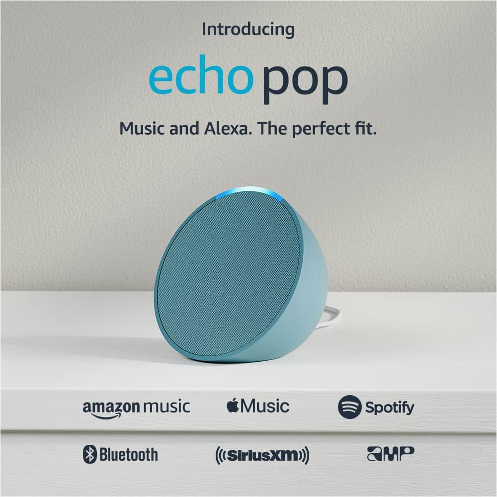 Parlante Inteligente Echo Pop Amazon Verde Azulado