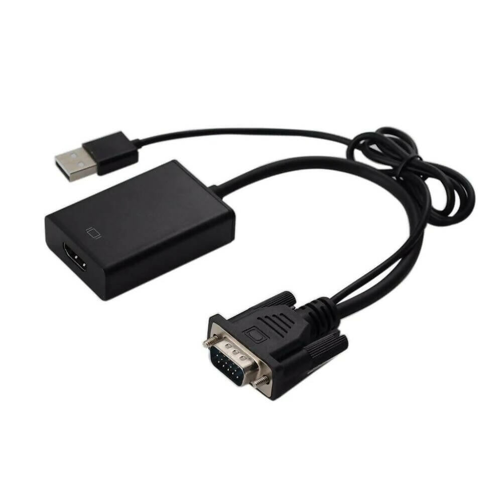 Adaptador VGA a HDMI con USB